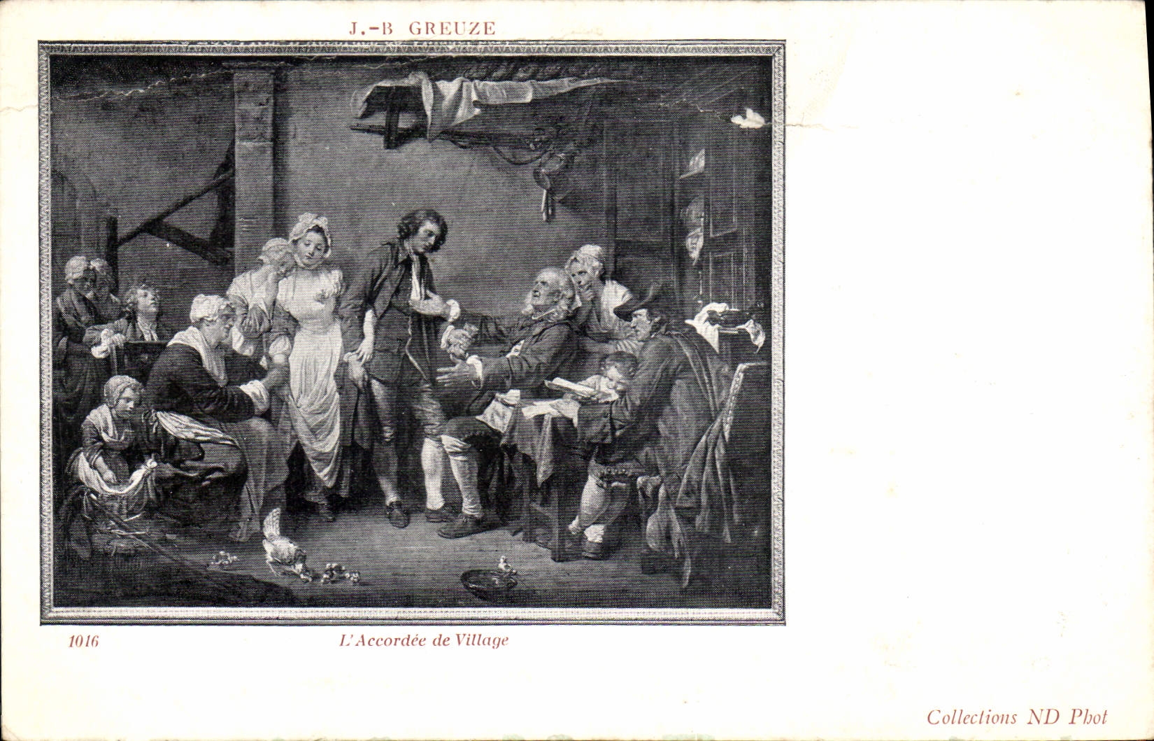 Postal Greuze lo concedido de pueblo