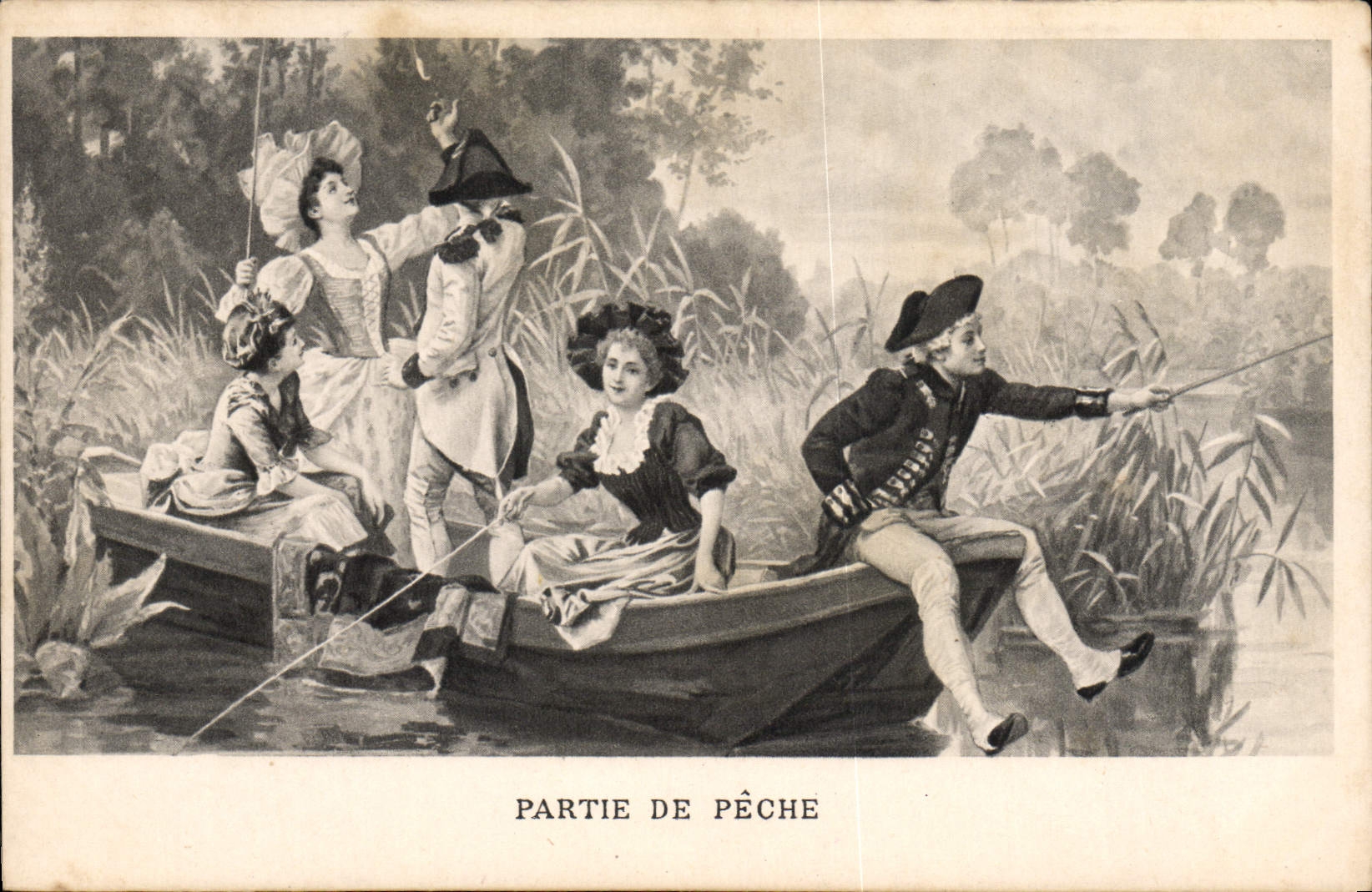 CPA Partie de peche 