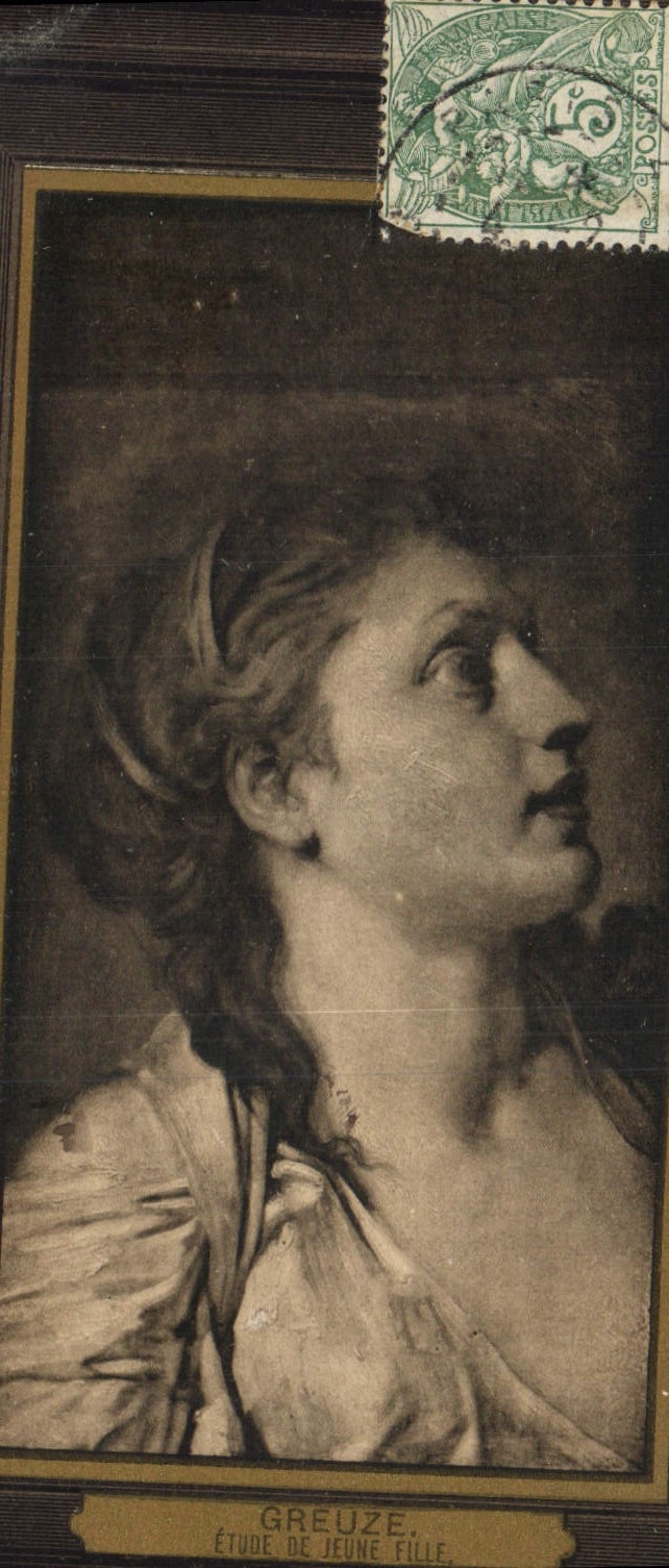 CPA Greuze Etude de jeune fille 