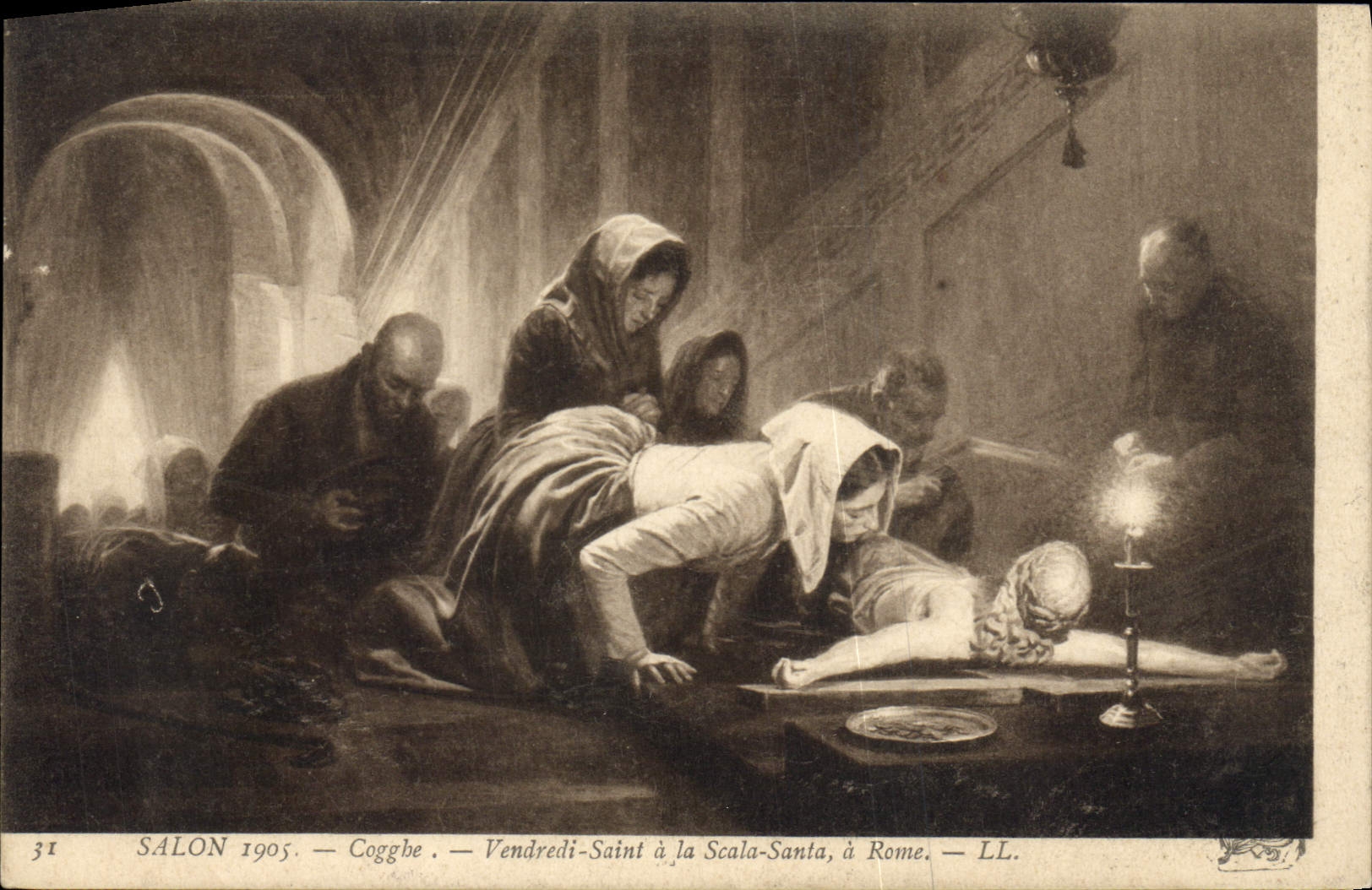 CPA Salon 1905 Coggbe Vendredi Saint a la Scala Santa Rome 