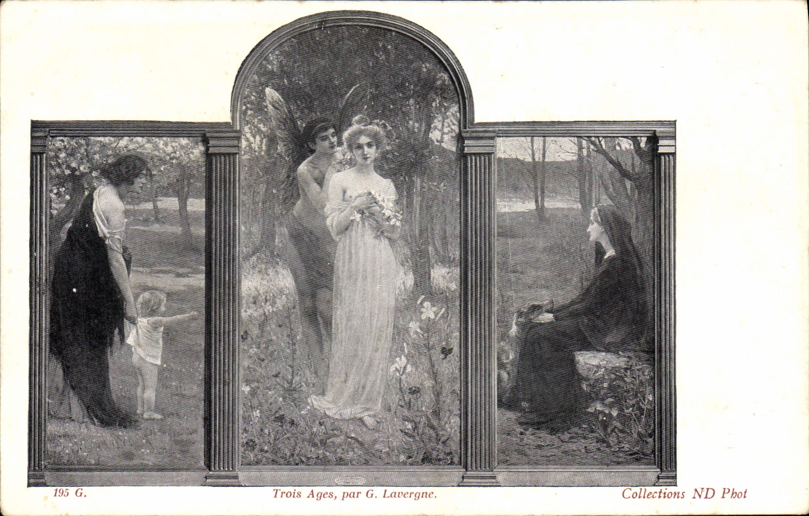 Postal Tres Edades Lavergne