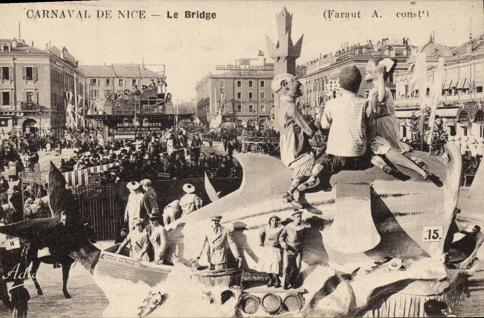 Postal Carnaval de Niza el puente