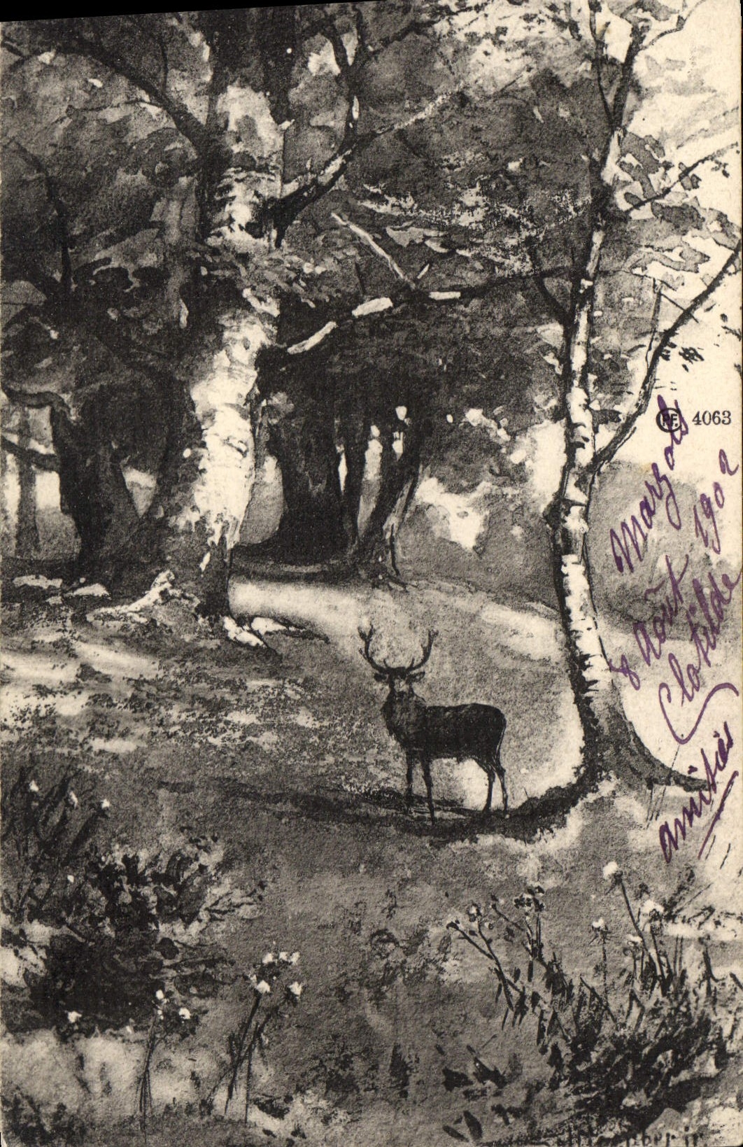 CPA Chasse Cerf 