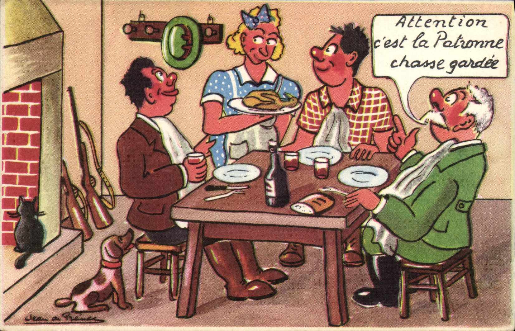 Postal Caza Atención es la jefa