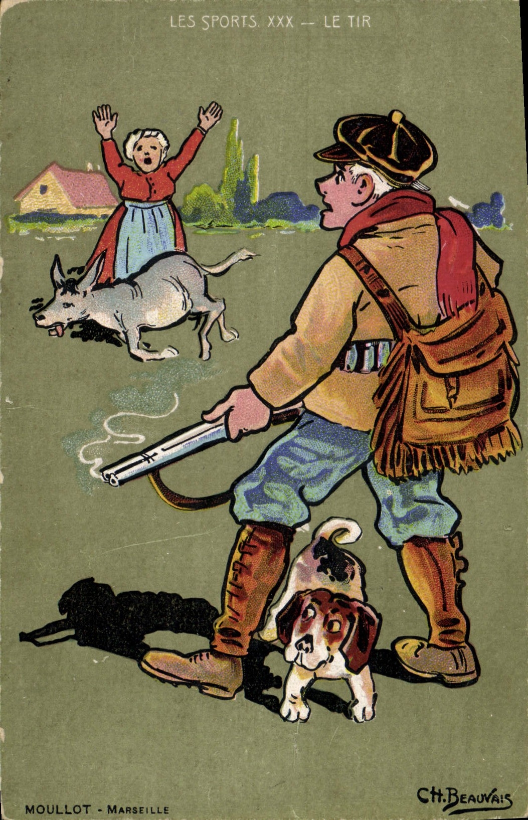 CPA Chasse Chasseur Illustrateur Beauvais