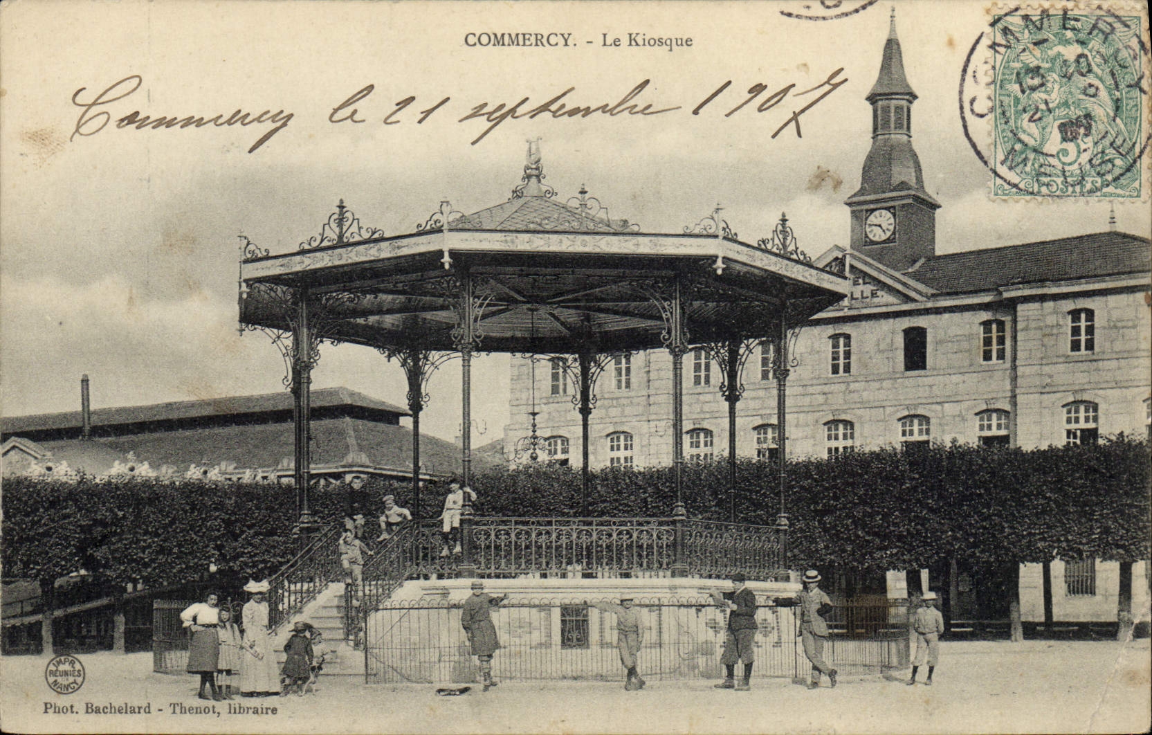 Vintage Postcard Commercy Kiosk