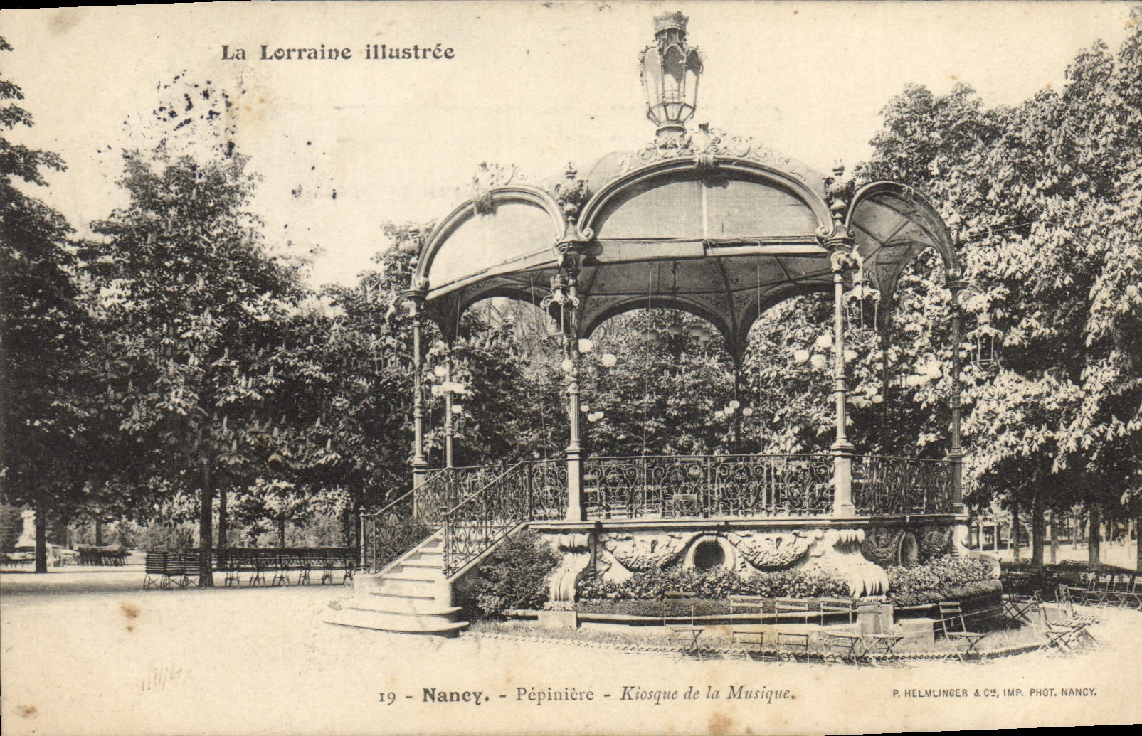 CPA Kiosque de la musique Pepiniere Nancy 