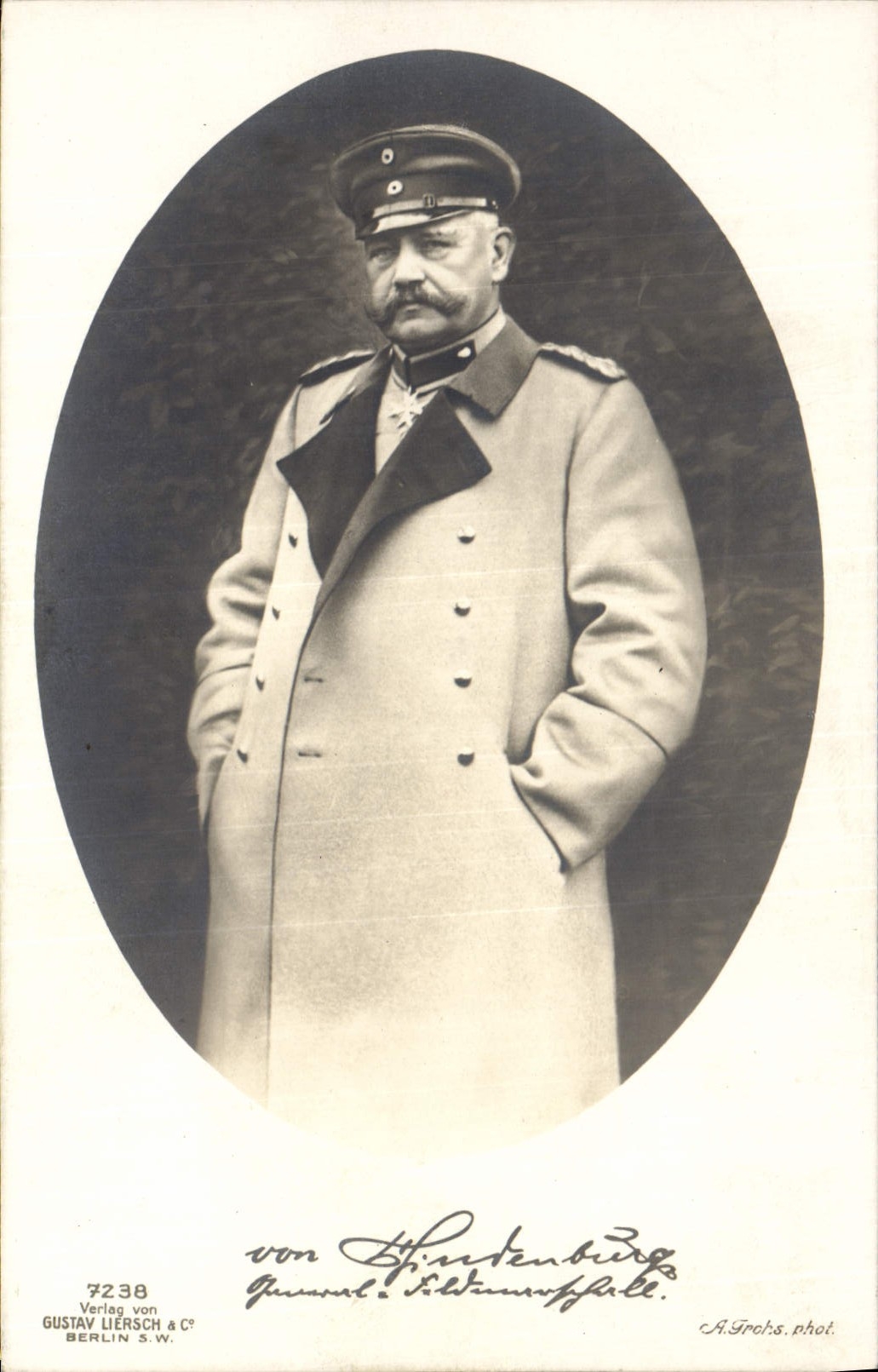 Vintage Postcard Militaria Hindenburg