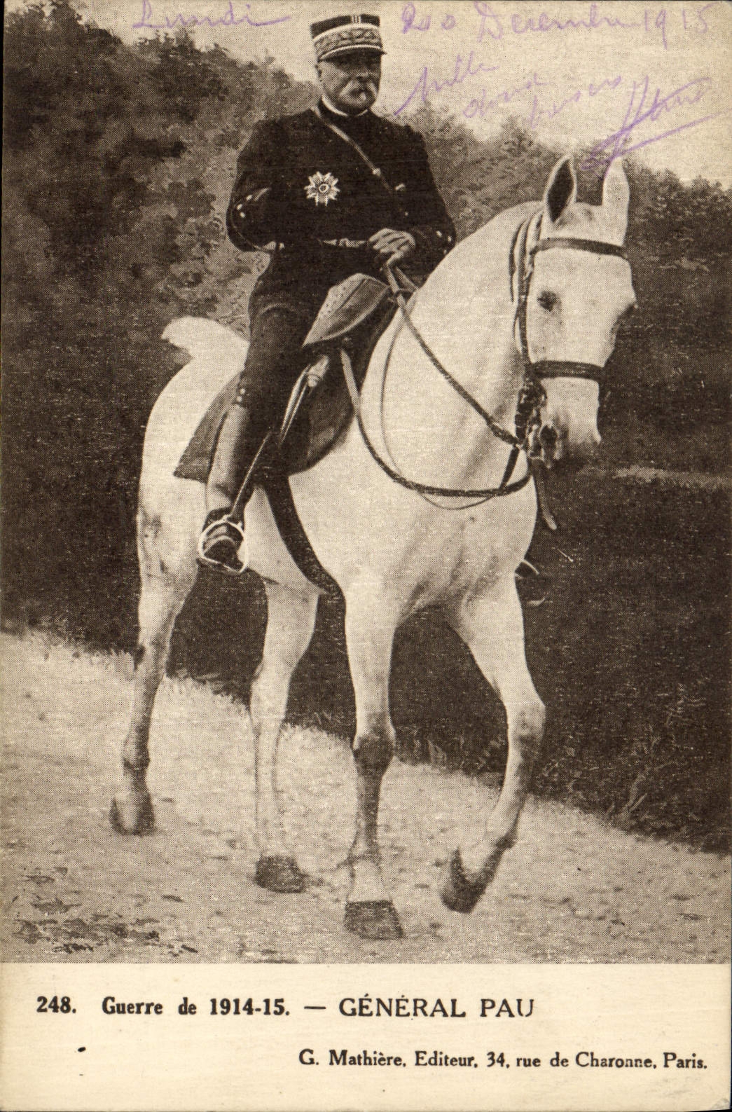 CPA Militaria Le general Pau 