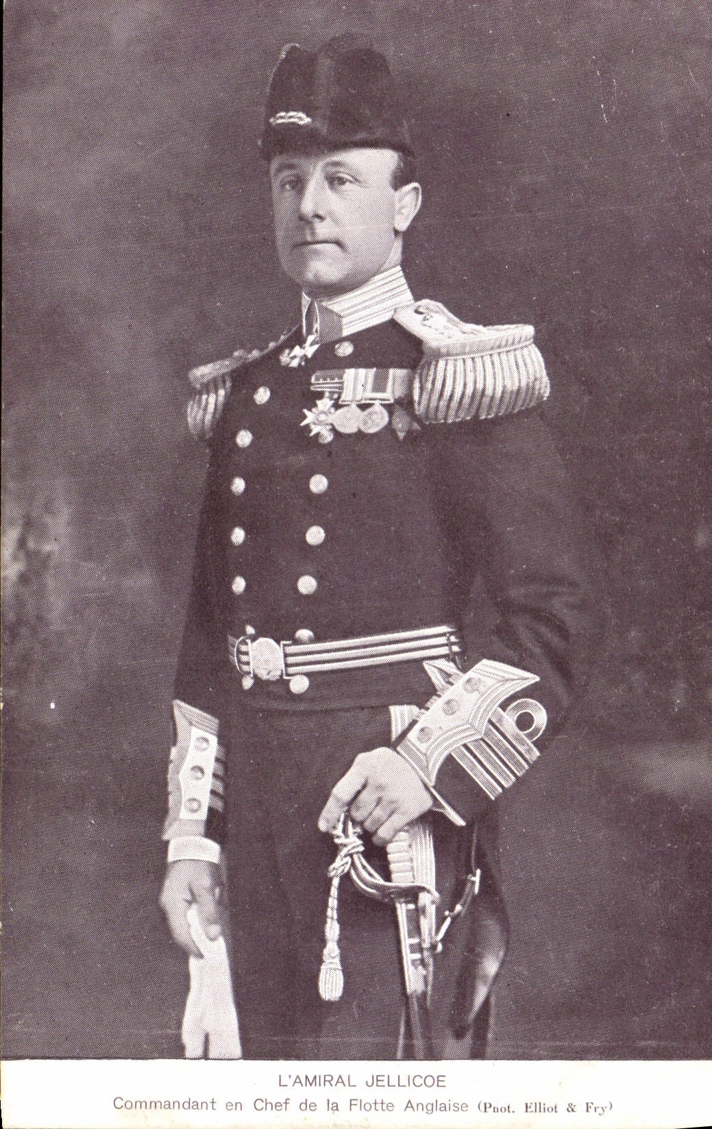 CPA Militaria Amiral Jellicoe Commandant en chef de la flotte anglaise 