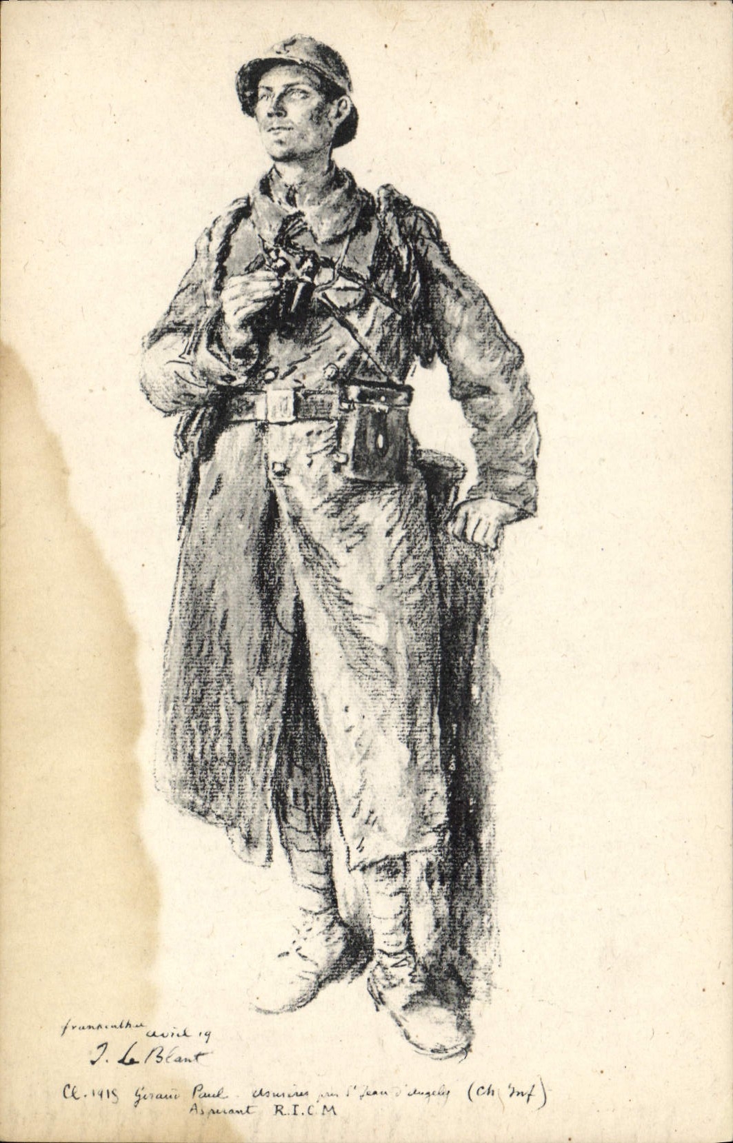 CPA Militaria Poilu 