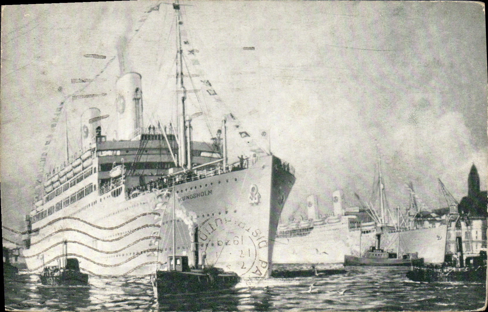 Vintage Postcard Boat Svenska Amerika Linien Motorfartygen Kungsholm Gripsholm