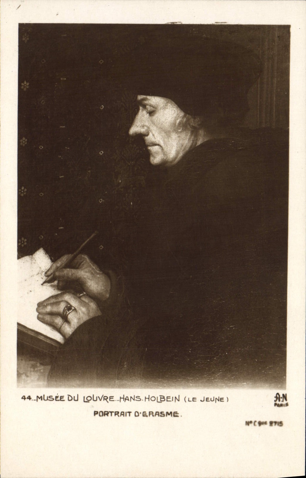 CPA Musee du Louvre Paris Hans Holbein Le jeune Portrait d'Erasme 