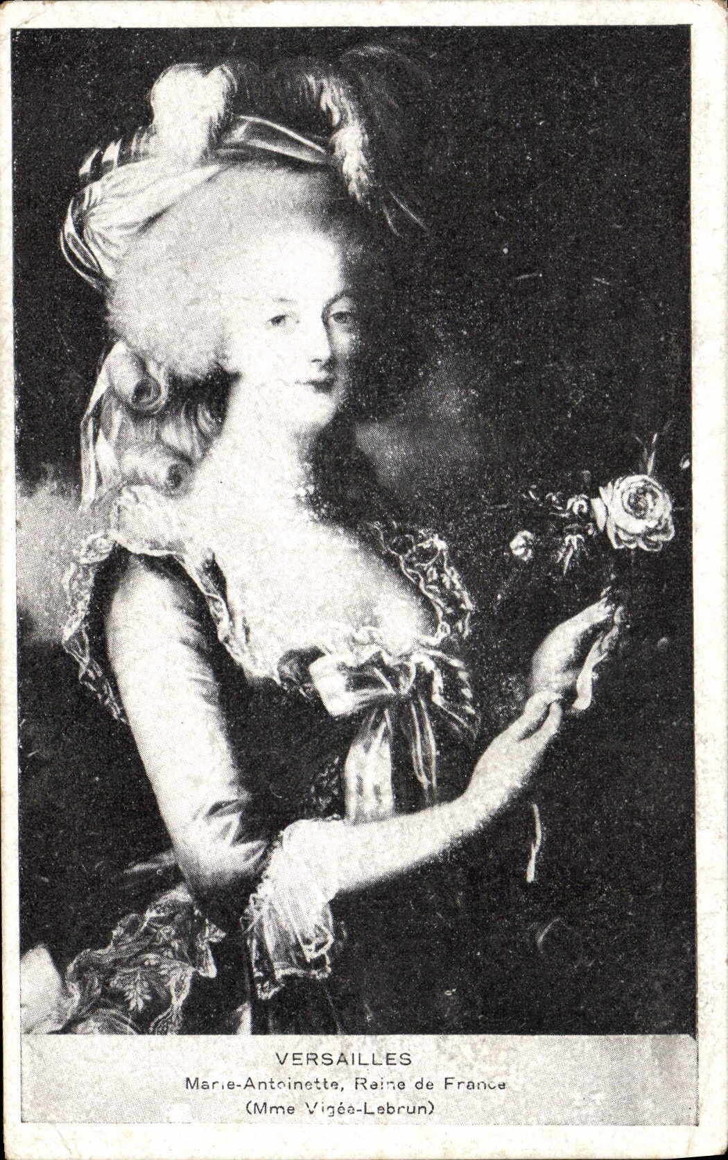 Postal Versalles Marie Antoinette Reine de Francia