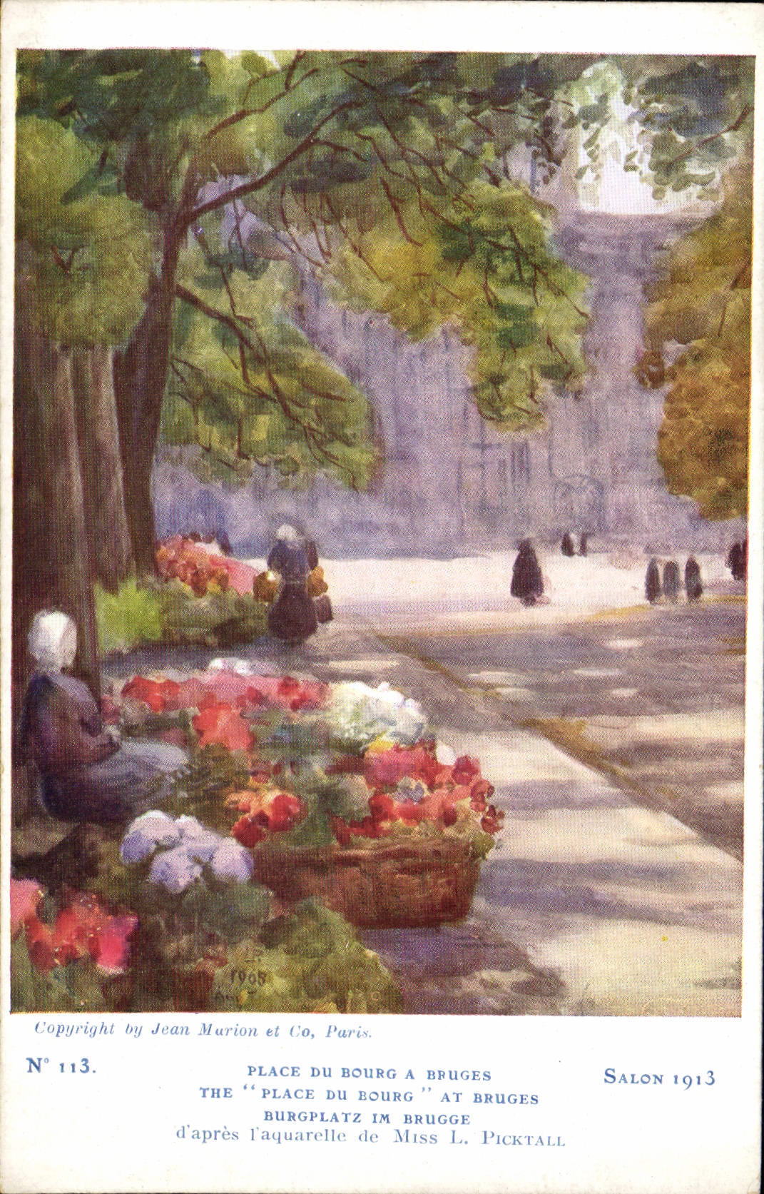 Postal Lugar del Burgo en Brujas Picktall