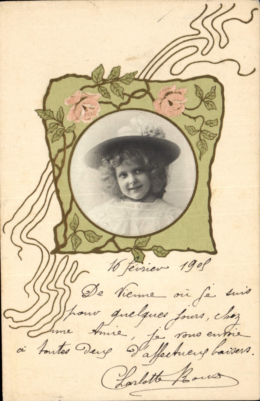 CPA Fantaisie Fleurs Enfant 