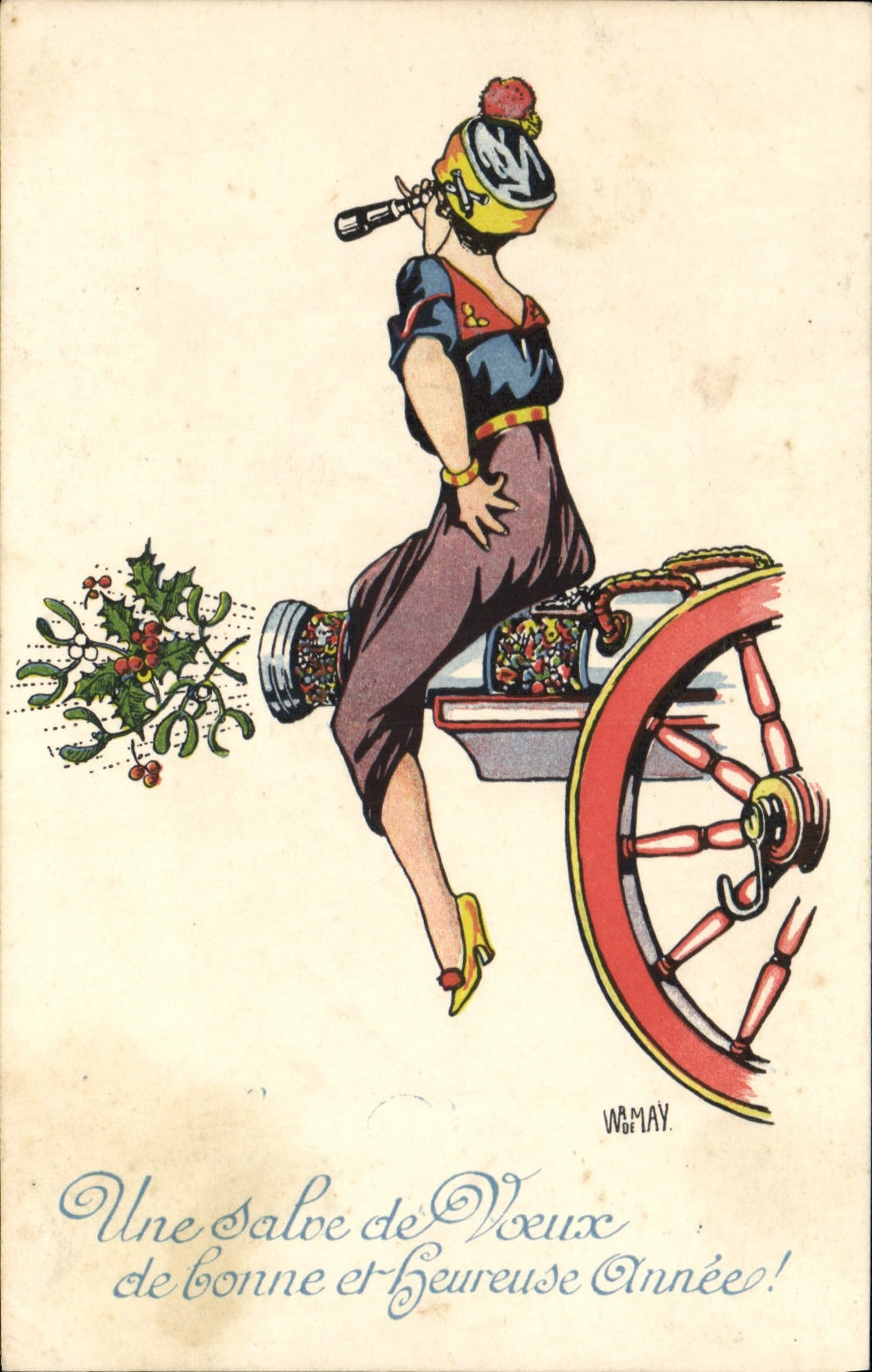Vintage Postcard Fantasy Illustrator Canon Woman
