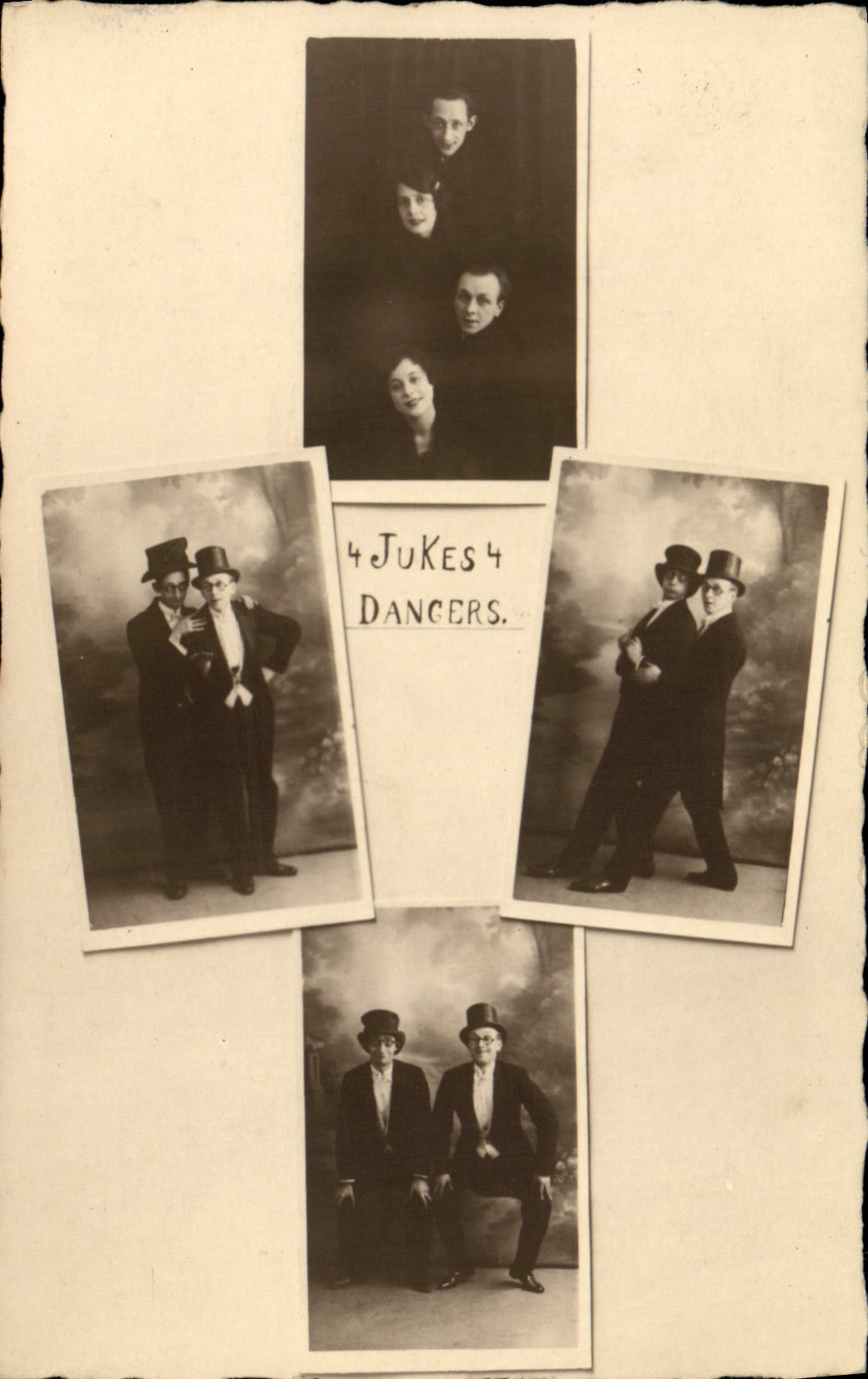 Vintage Postcard Jukes Dancers