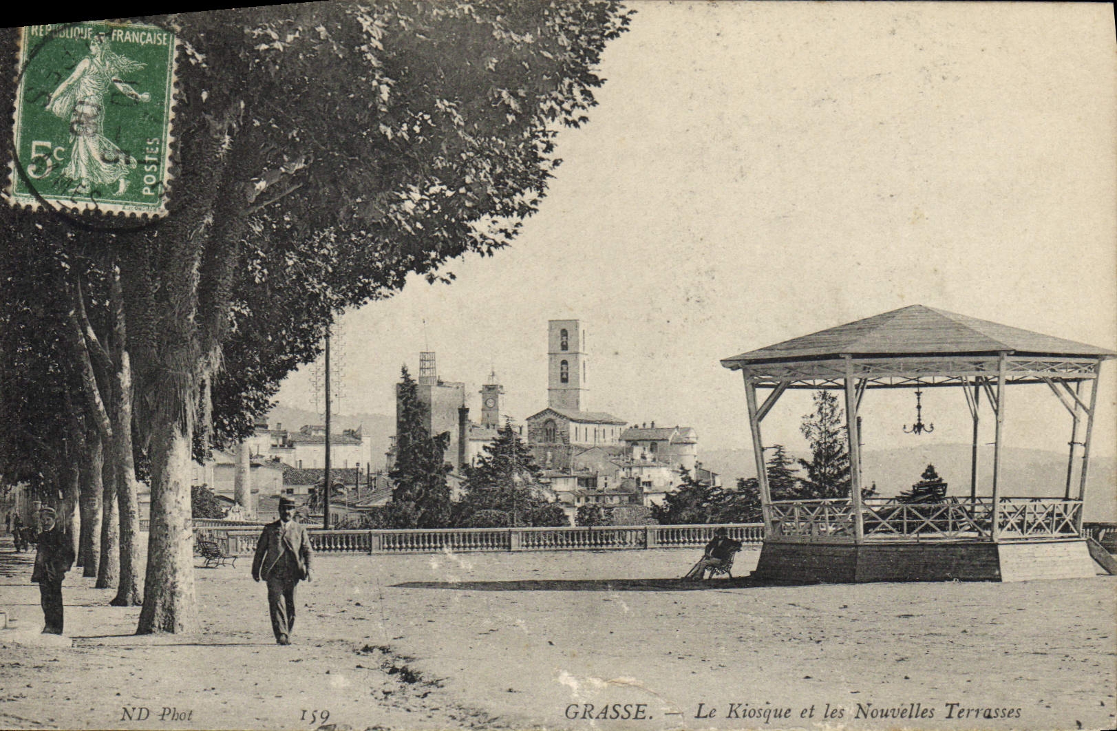 Vintage Postcard the Kiosk and new terraces Fatty