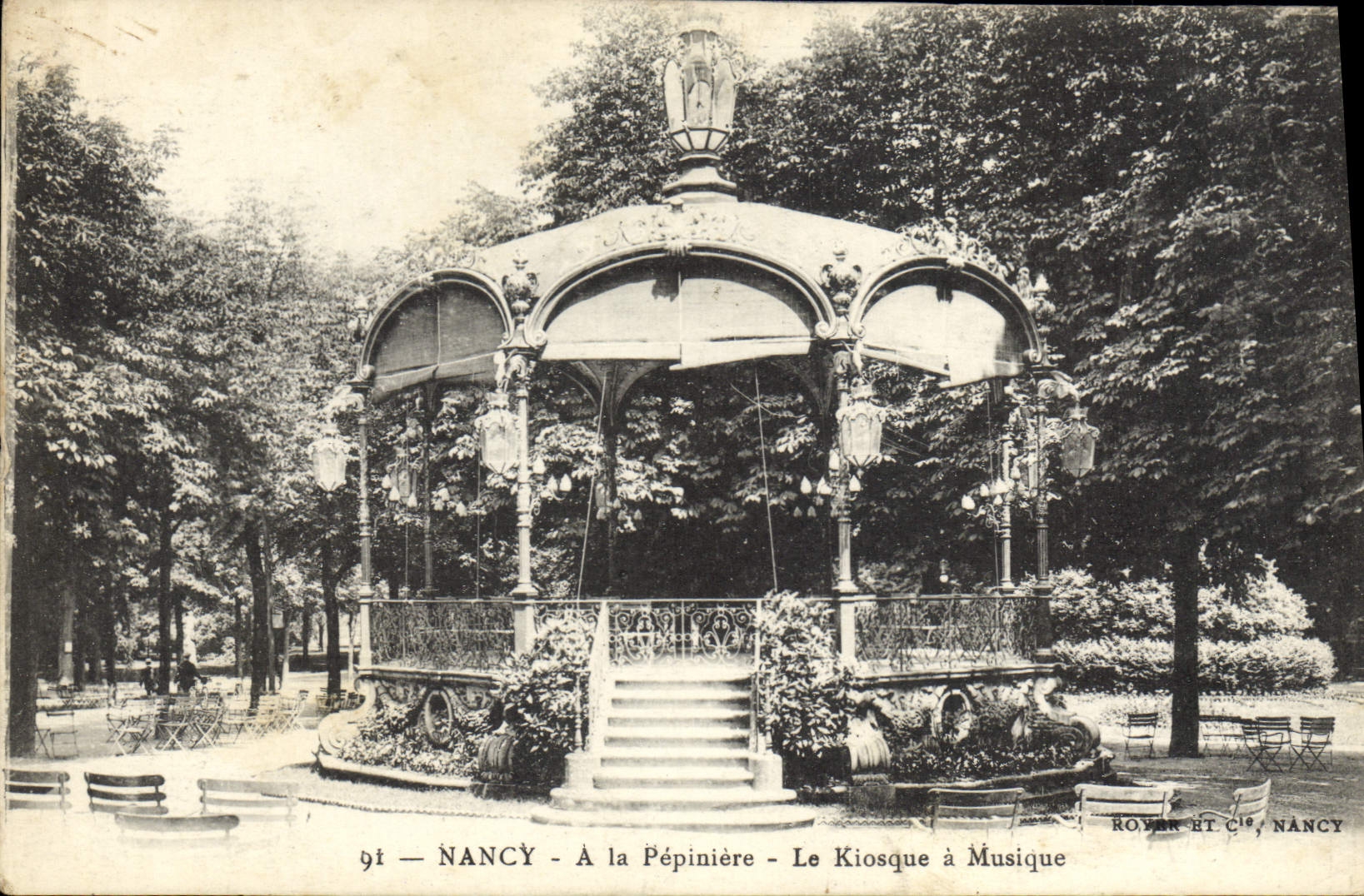 Vintage Postcard Bandstand With the Nancy Seedbed