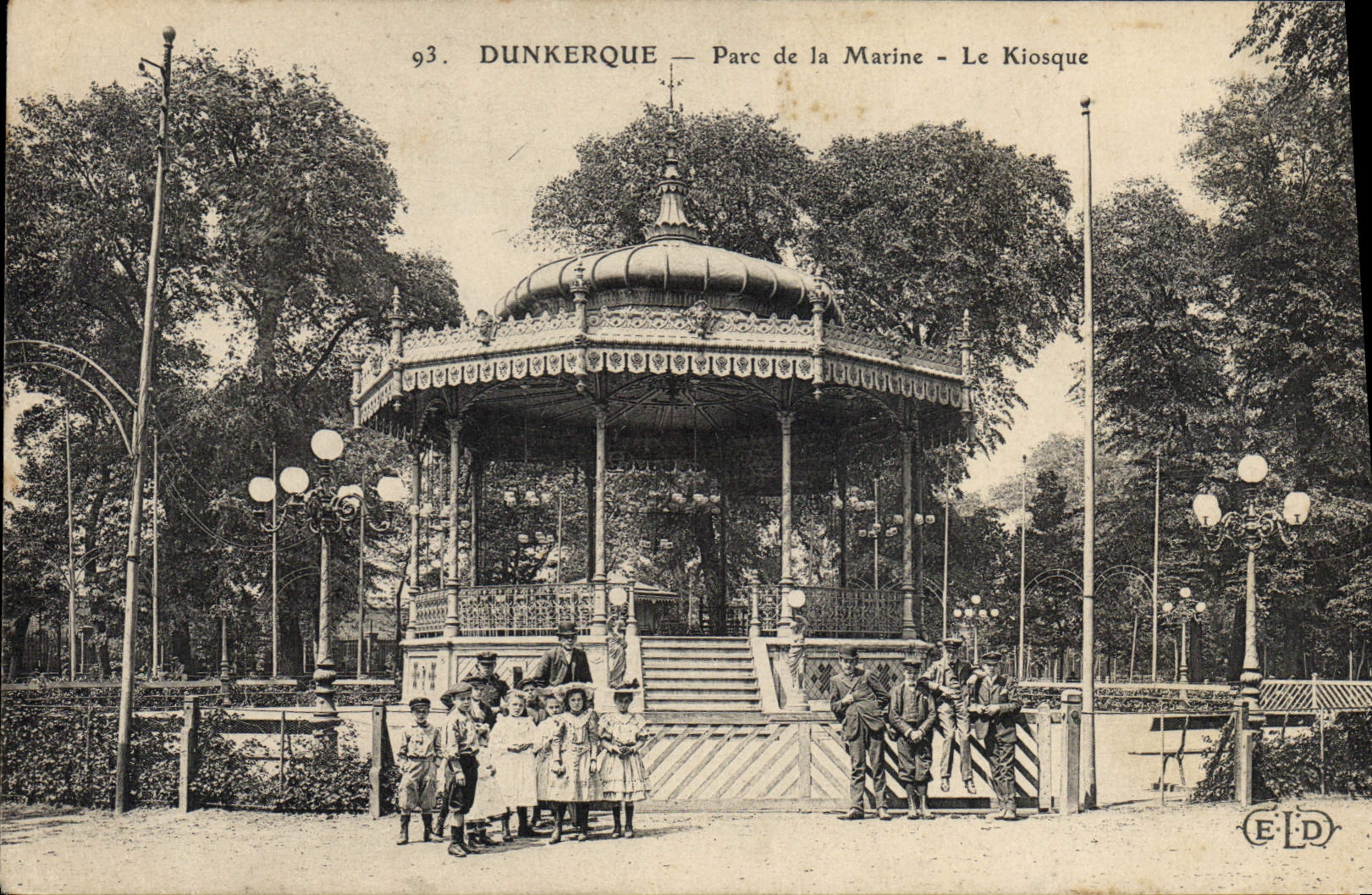 Vintage Postcard Kiosk Dunkirk Park of the Navy