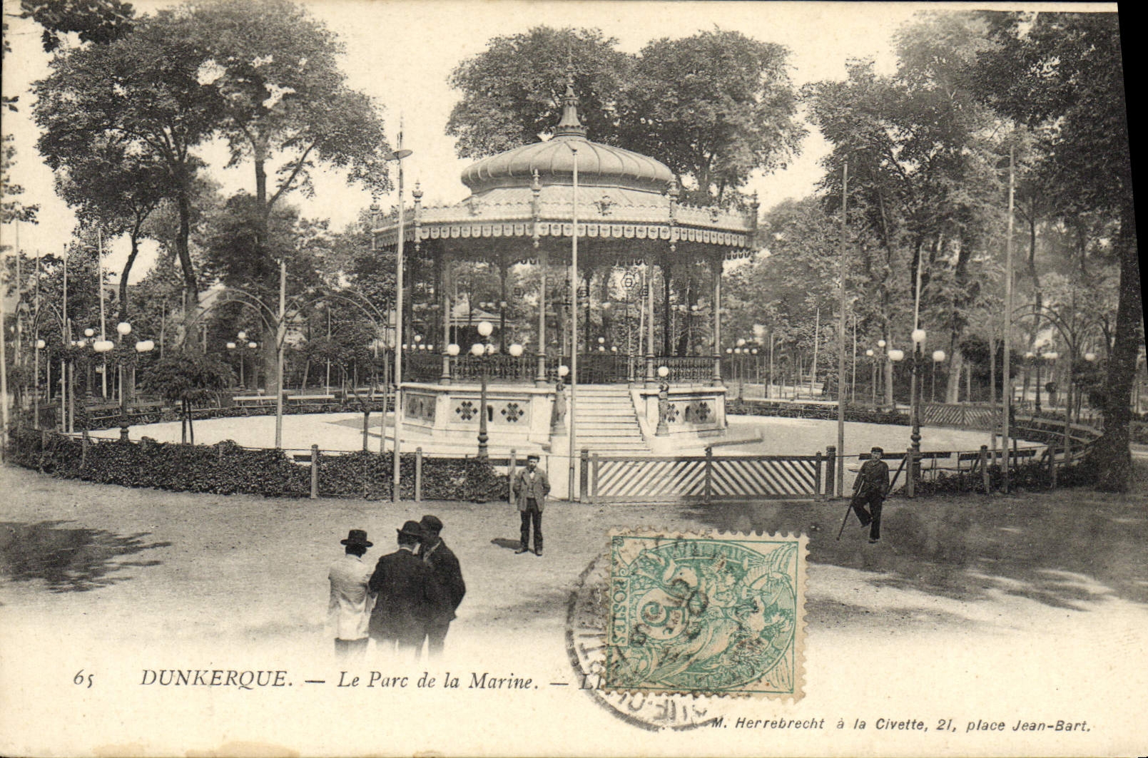 CPA Kiosque Dunkerque Parc de la Marine 