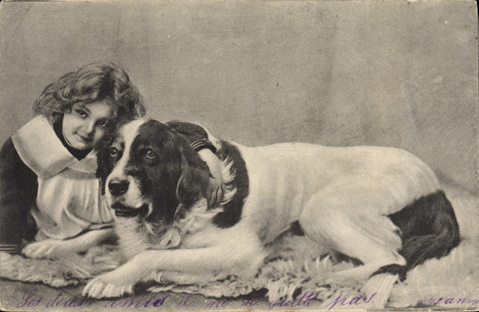 CPA Chien Chiens Enfant 