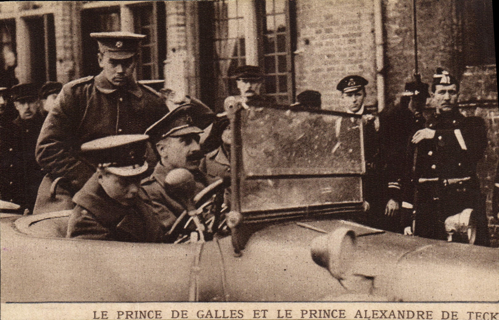 Vintage Postcard Militaria the Prince of Wales and prince Alexandre of Teak
