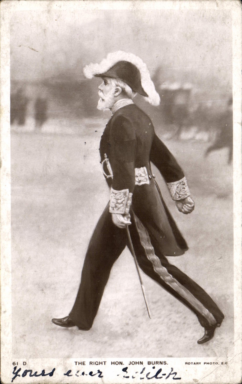 Vintage Postcard Militaria The Right Hon John Burns