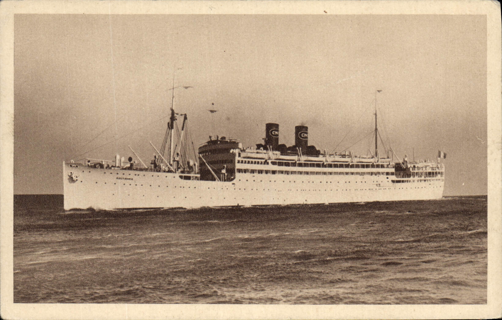 CPA Bateau Paquebot Koutoubia Compagnie de Navigation Paquet Marseille