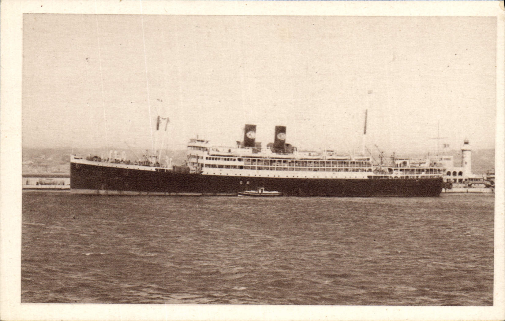 Vintage Postcard Boat Steamer Koutoubia Co Package