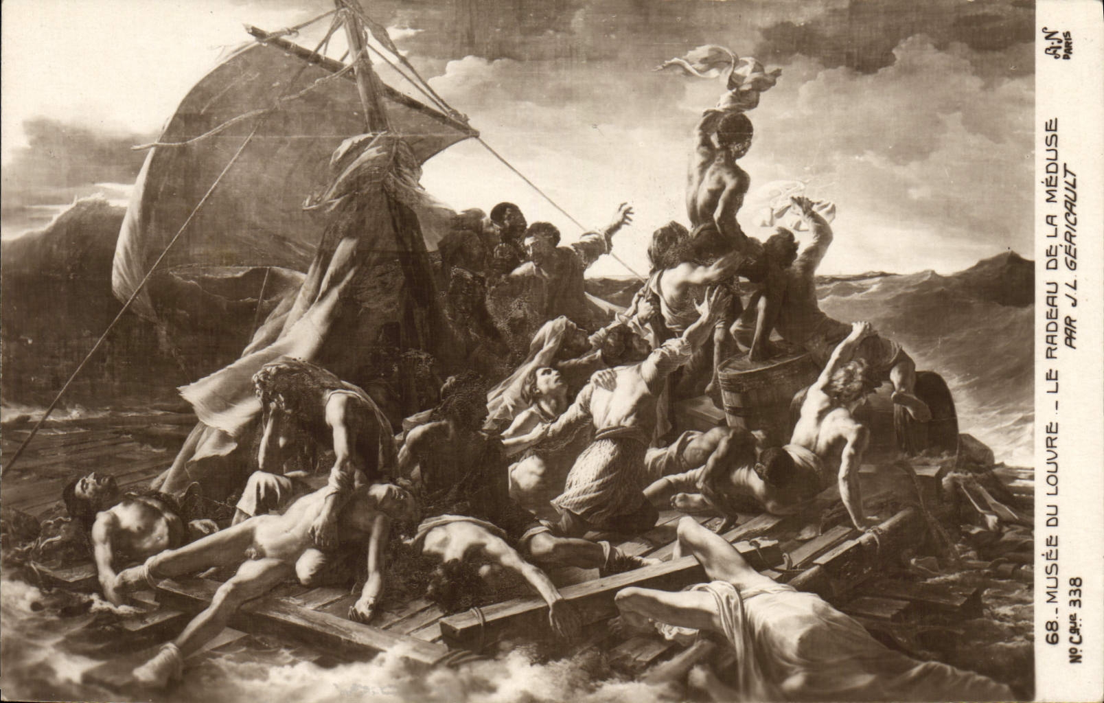 CPA Paris Musee du Louvre Le radeau de la meduse Gericault 