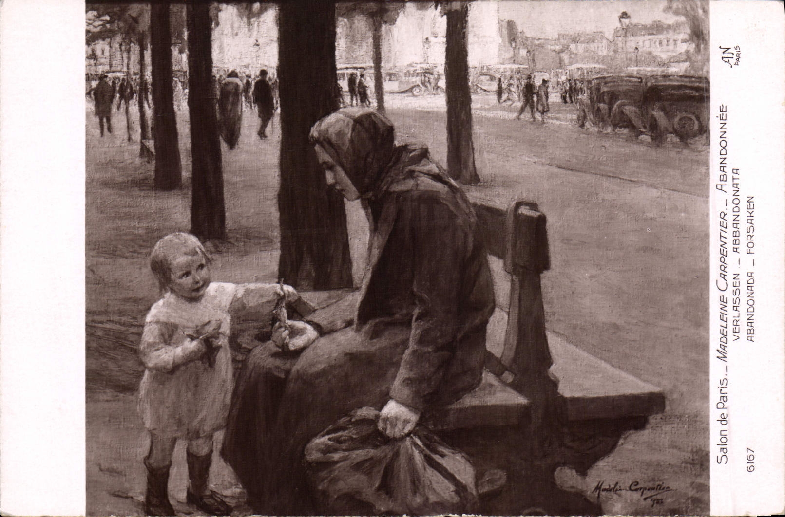 CPA Salon de Paris Madeleine Carpentier Abandonnee 