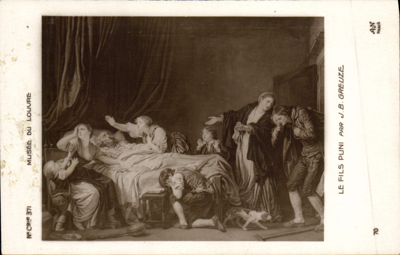 CPA Paris Musee du Louvre Le fils puni Greuze 