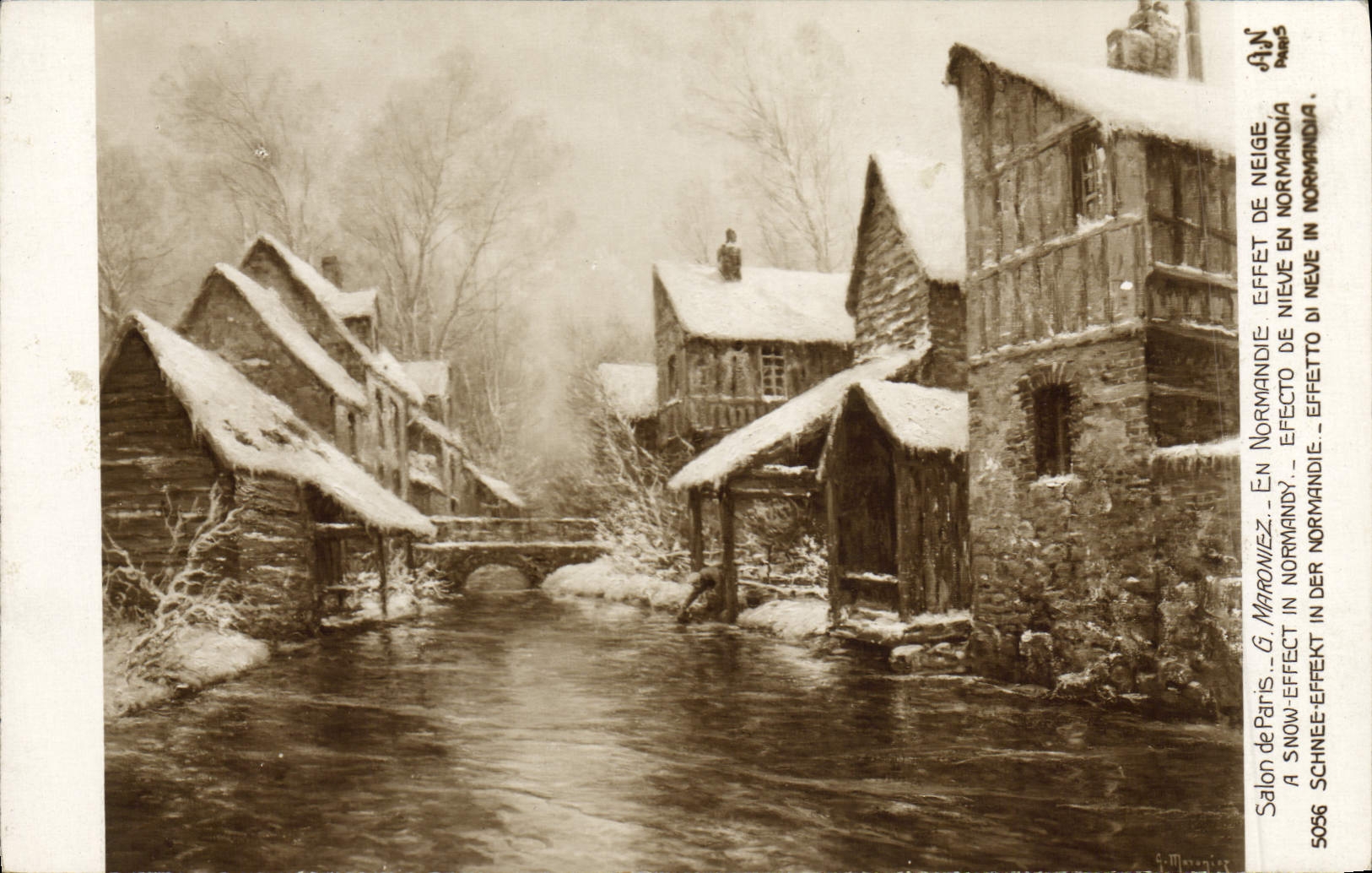CPA Salon de Paris Maroniez En Normandie Effet de neige 