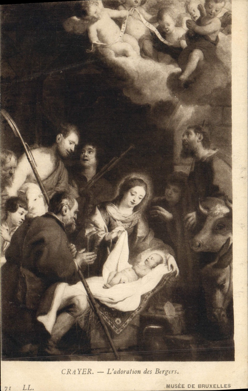 CPA Crayer L'adoration des bergers Musee de Bruxelles 