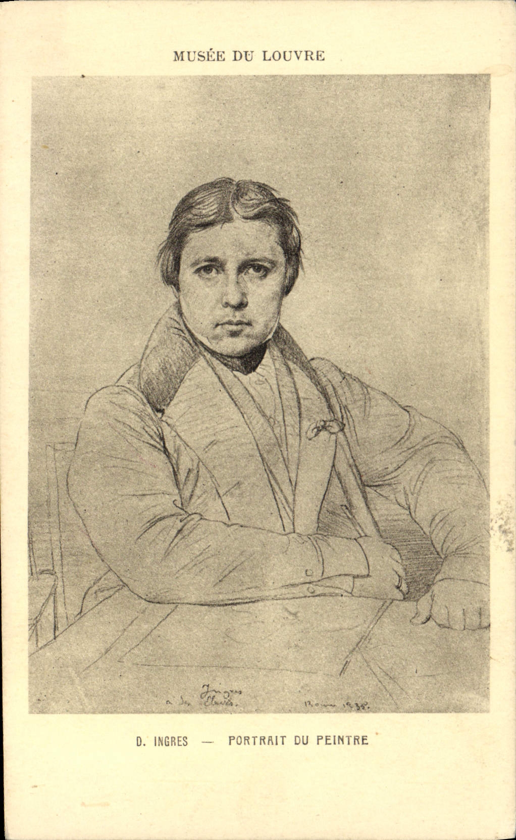CPA Paris Musee du Louvre Ingres portrait du peintre 