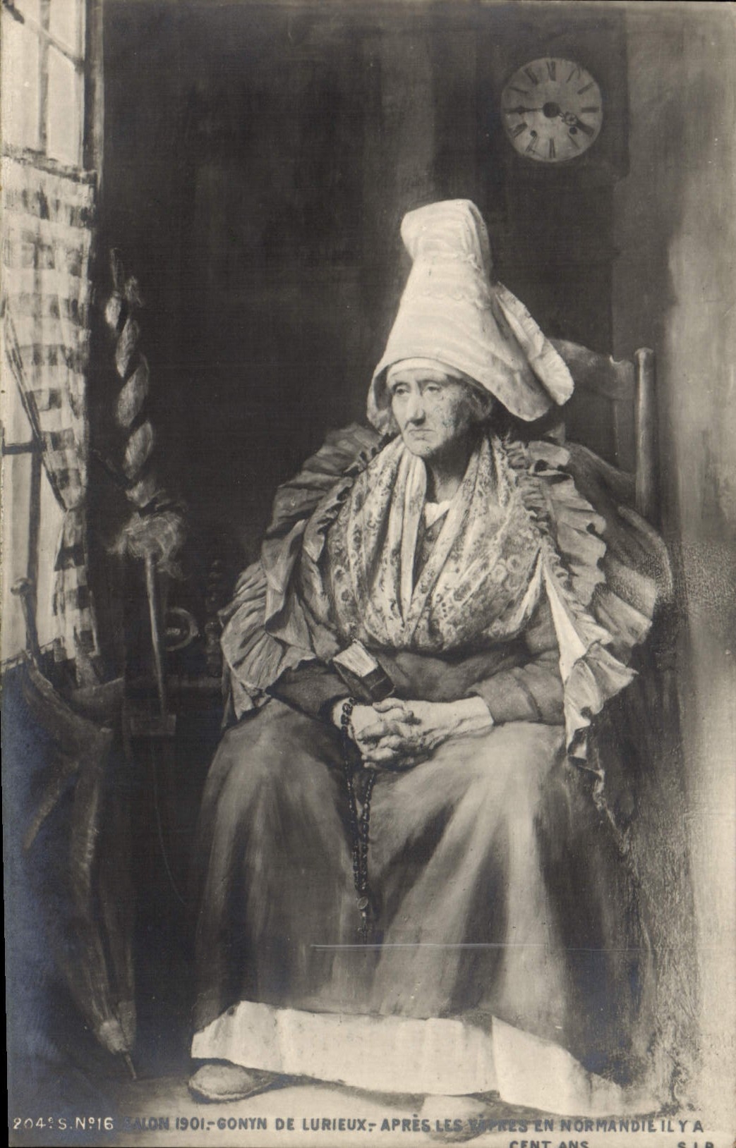 CPA Salon 1901 Gonyn de Lurieux Apres les vepres en Normandie il ya cent ans 