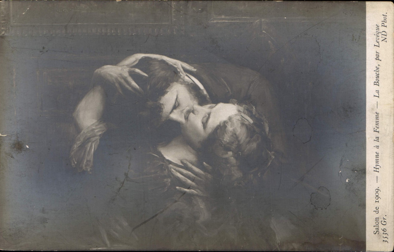 CPA Salon de 1909 Hymne a la femme La bouche par Leveque 