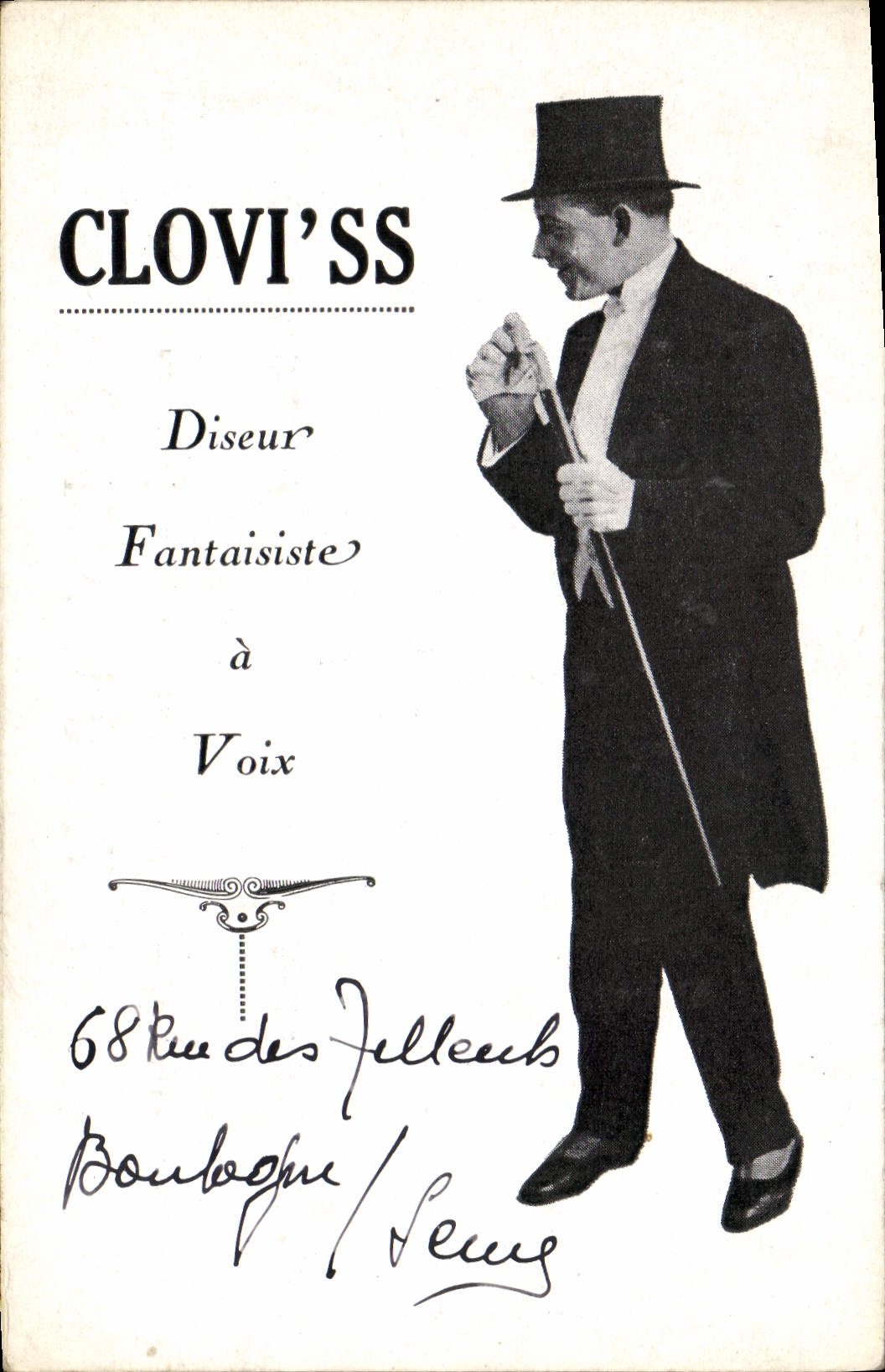 CPA Clovi'ss Diseur Fanaisiste a voix