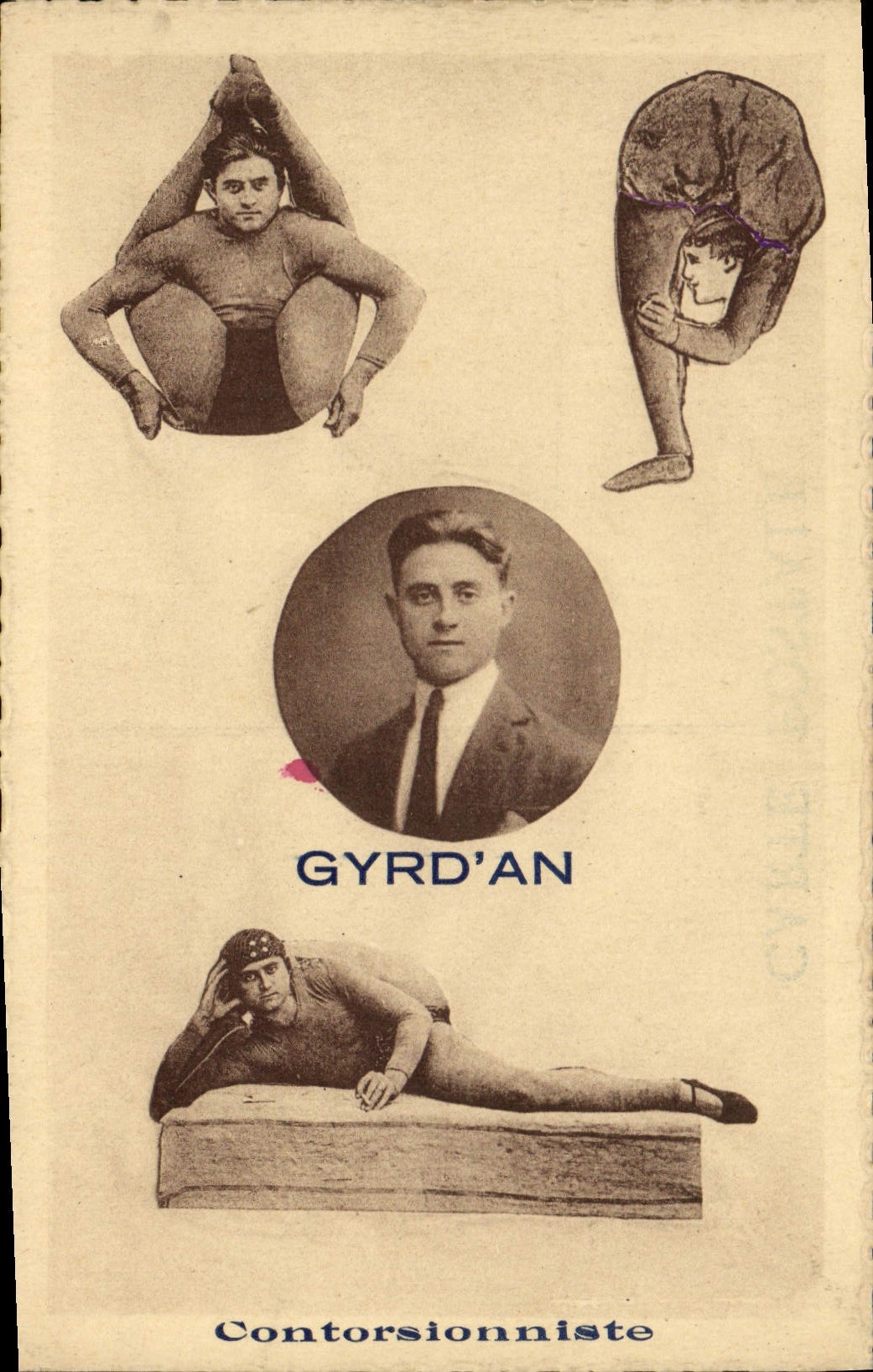 Postal Gyrd' año Contorsionista