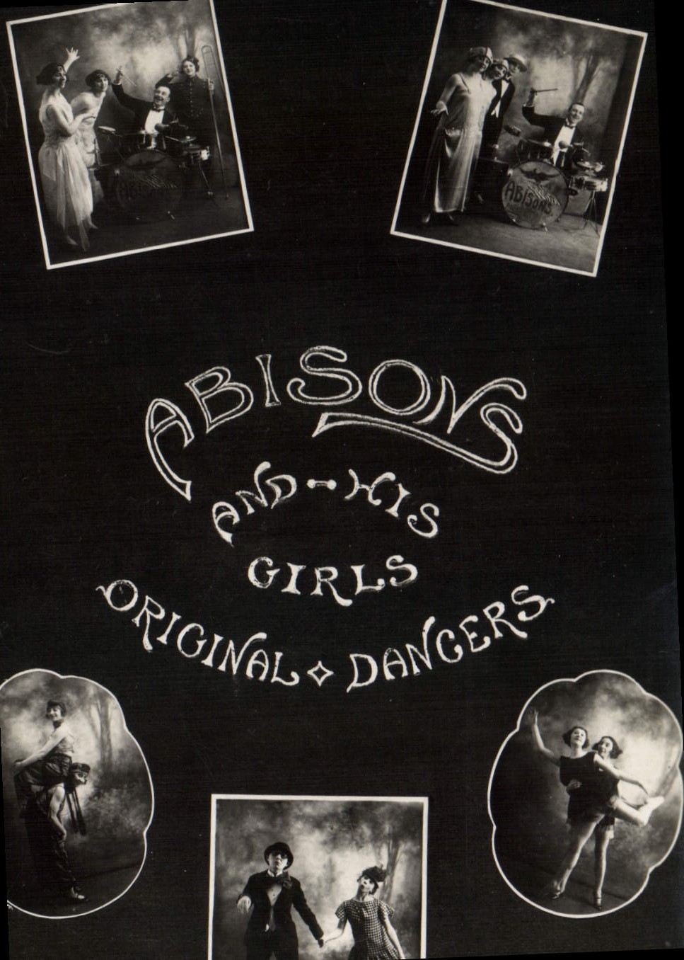 Vintage Postcard Original Abisons and hirs girls dancers