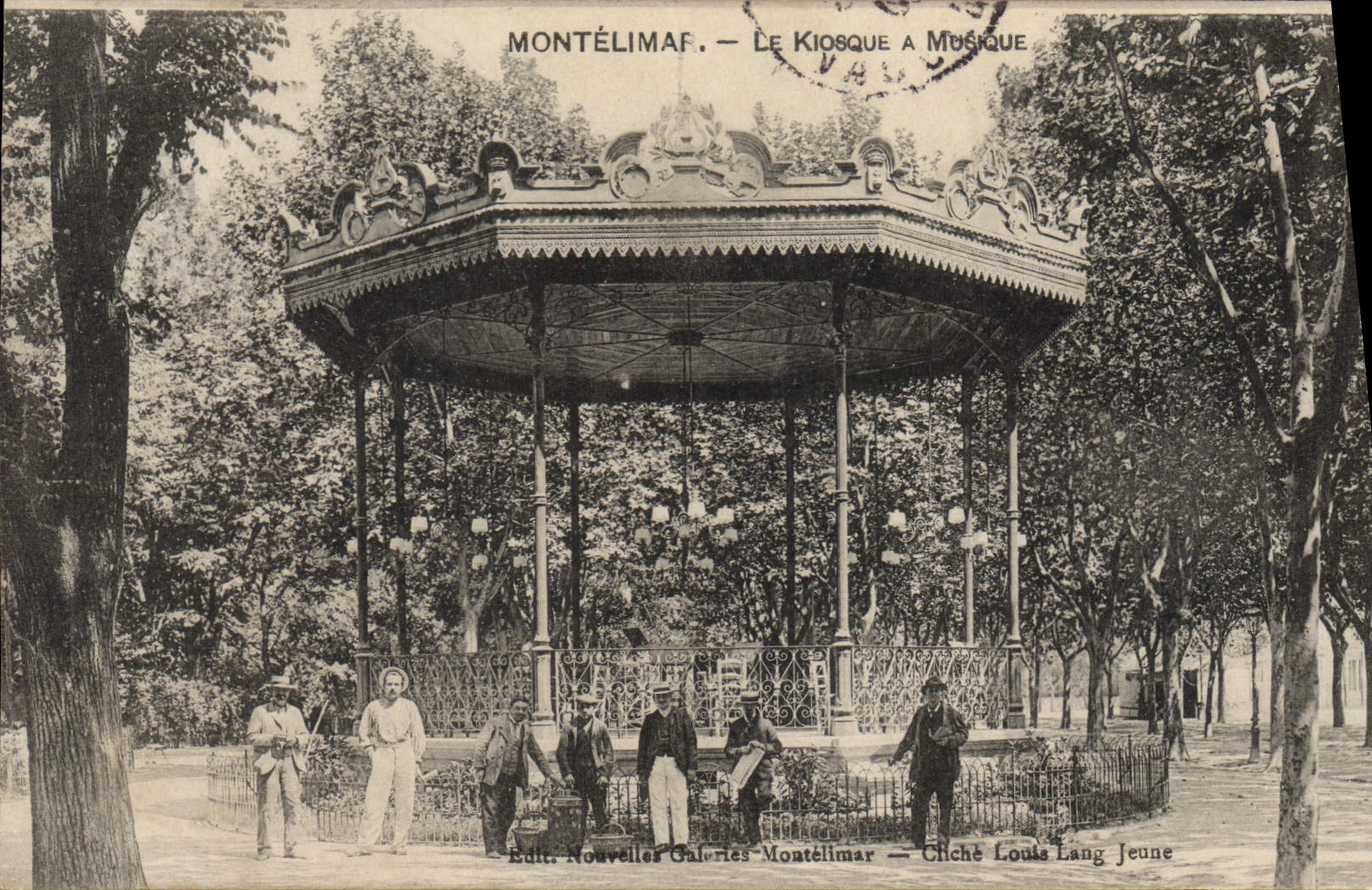 Vintage Postcard Bandstand Montelimar
