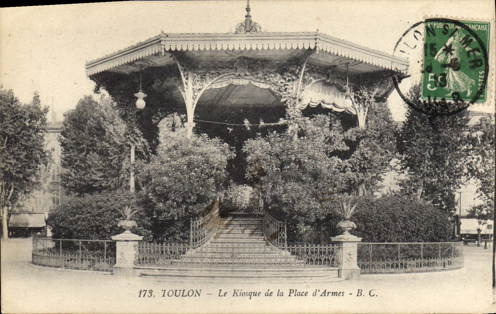 CPA Kiosque de la place d'armes Toulon 