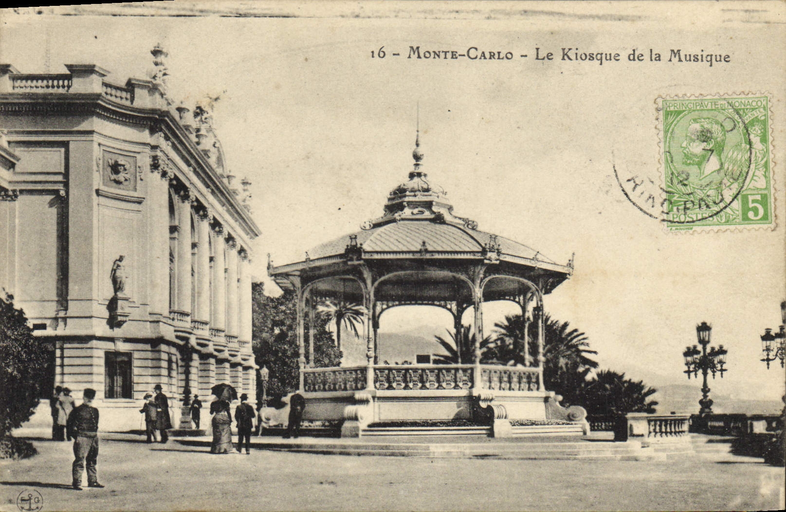 Vintage Postcard Kiosk of the Monte Carlo music