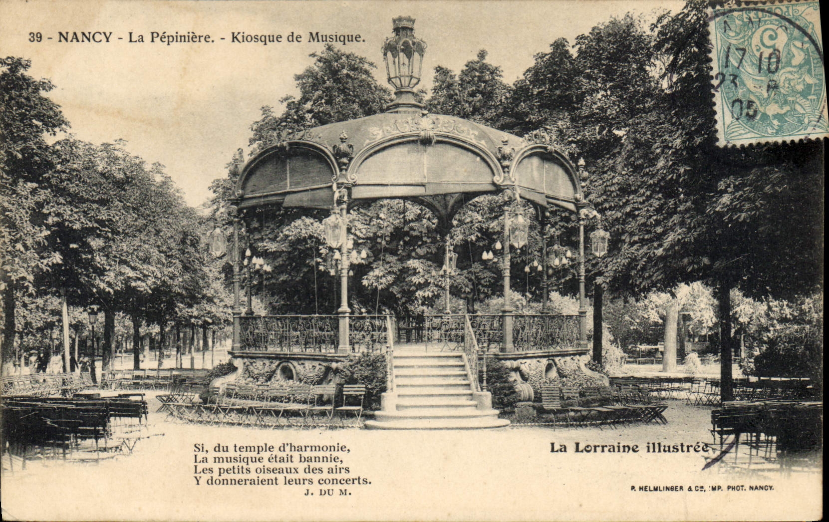 CPA Kiosque de musique La Pepiniere Nancy 