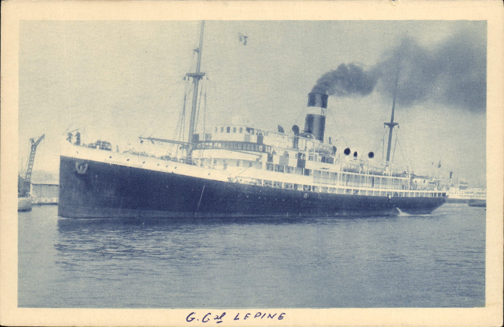 Vintage Postcard Boat General Steamer Mixed Lepine Co of Navigation