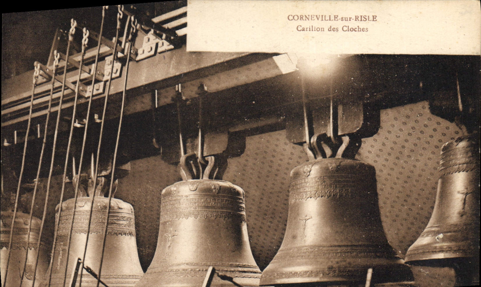 Postal Campana Corneville sobre Risle Carillón de las campanas
