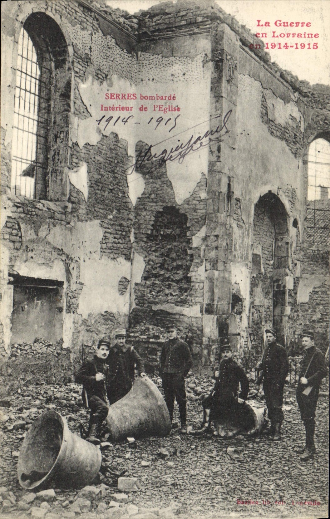 CPA Cloche Serres Interieur de l'eglise Lorraine Militaria