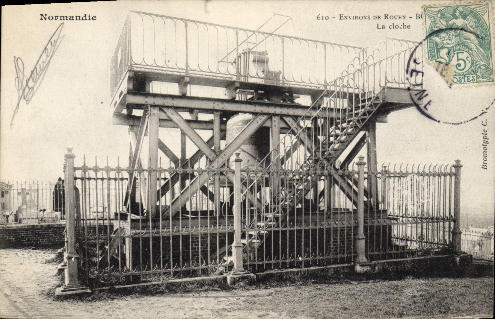 Vintage Postcard Bell Normandy Surroundings of Rouen Bourbon